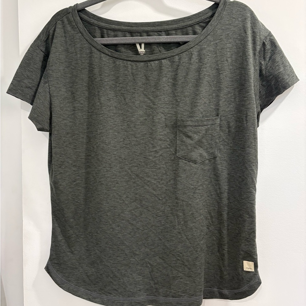 Vuori Gray Heather Performance Tee - Small